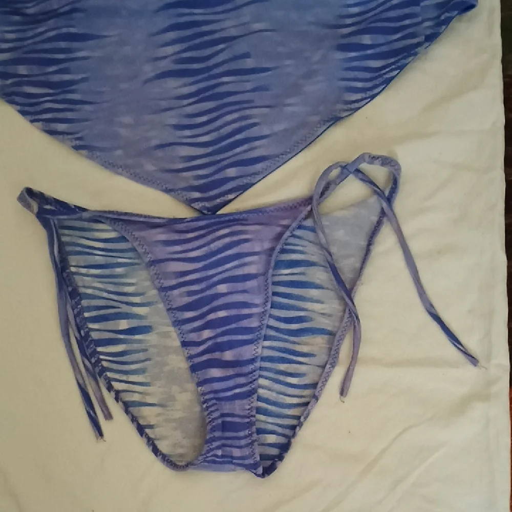 Kids Blue Zebra Print One Piece - Picture 3 of 4